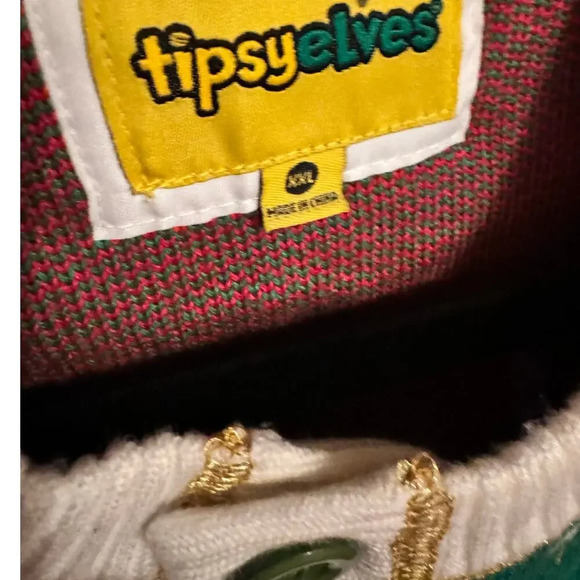 Ugly Christmas Cardigan Sweater Red Green Snowman Holiday Party Cute - Picture 8 of 8